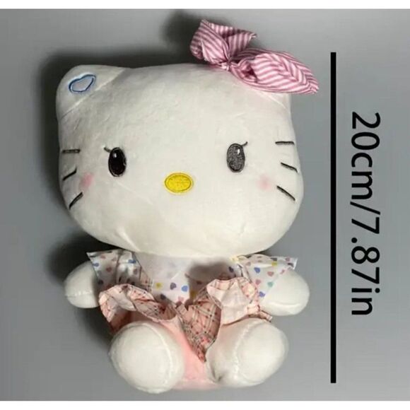 New! Adorable Hello Kitty in a Little Dress Plush 8in - Picture 2 of 2
